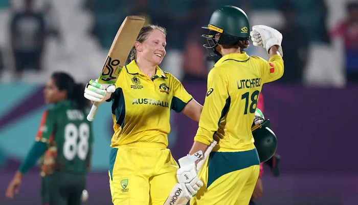 Second Healy ton takes Australia into Women’s World Cup semis